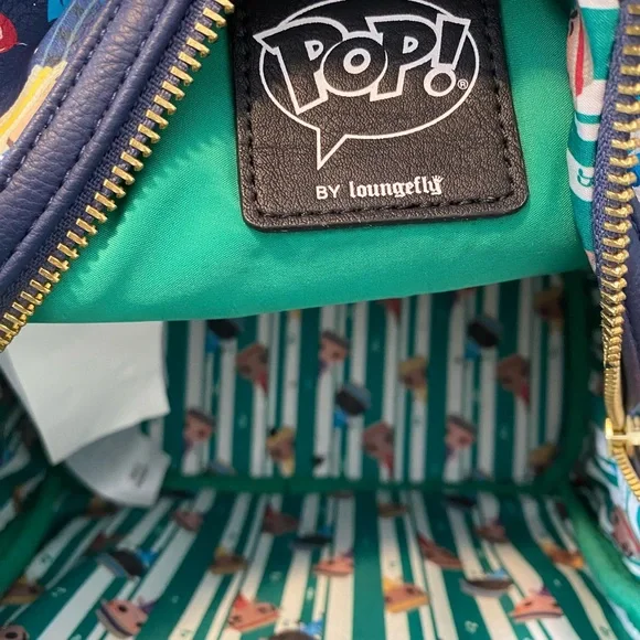 Loungefly Disney Parks Blue Railway Mini Backpack - Picture 4 of 9